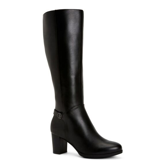 Giani Bernini Womens 9.5 M Black Zip Up Knee High Heel Boots NIB ZV0 - Picture 1 of 6
